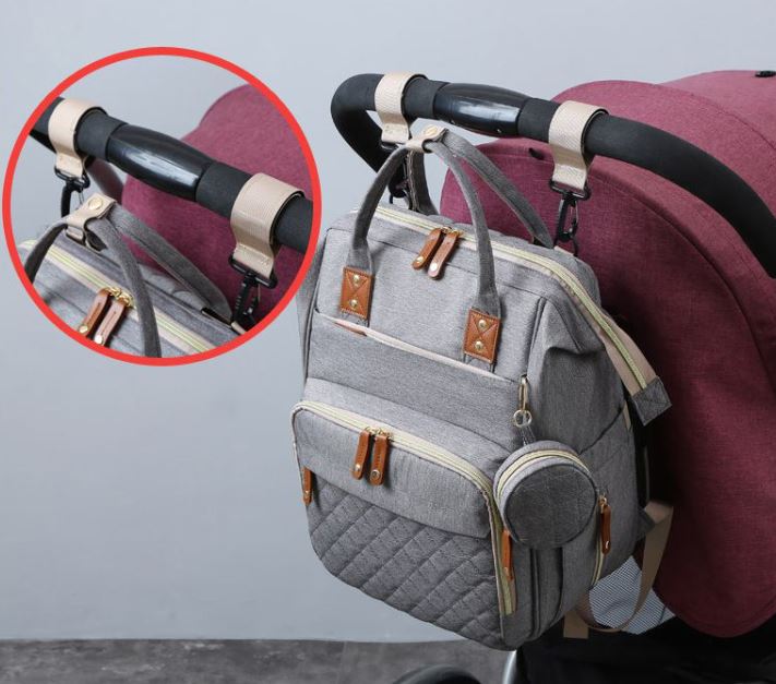 Multi Function Baby Bag Backpack -  Grey