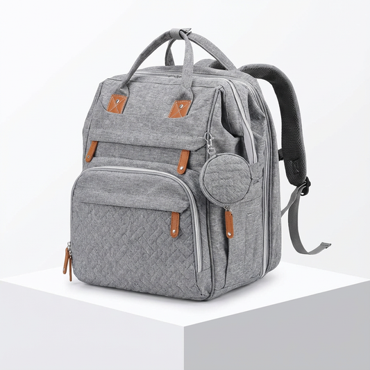 Multi Function Baby Bag Backpack -  Grey