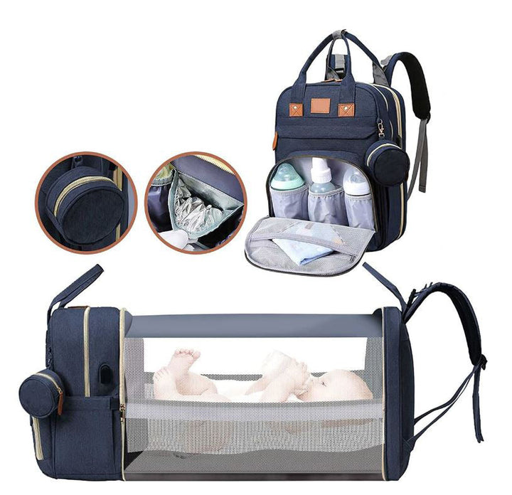 Multi Function Baby Bag Backpack -  Navy